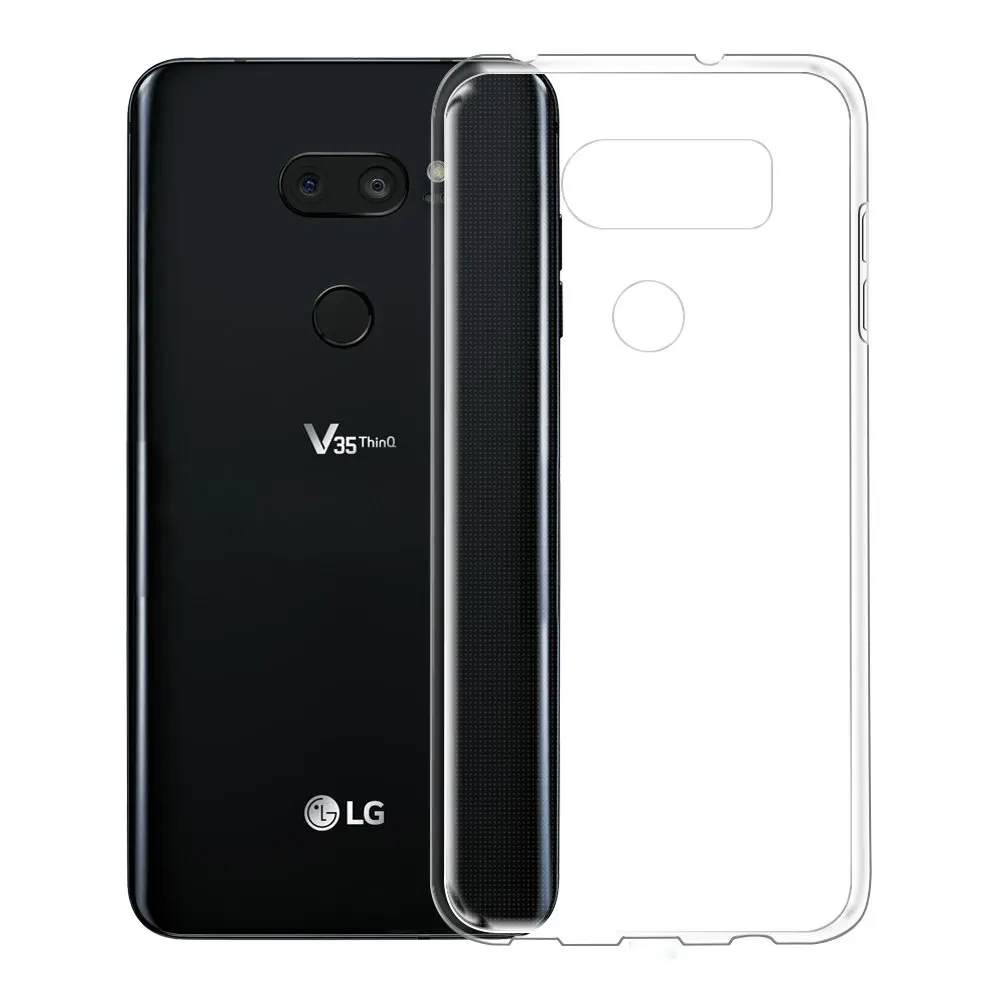 Чехол для LG V40 ThinQ / V35 прочный силиконовый прозрачный бампер из ТПУ мягкий чехол V10