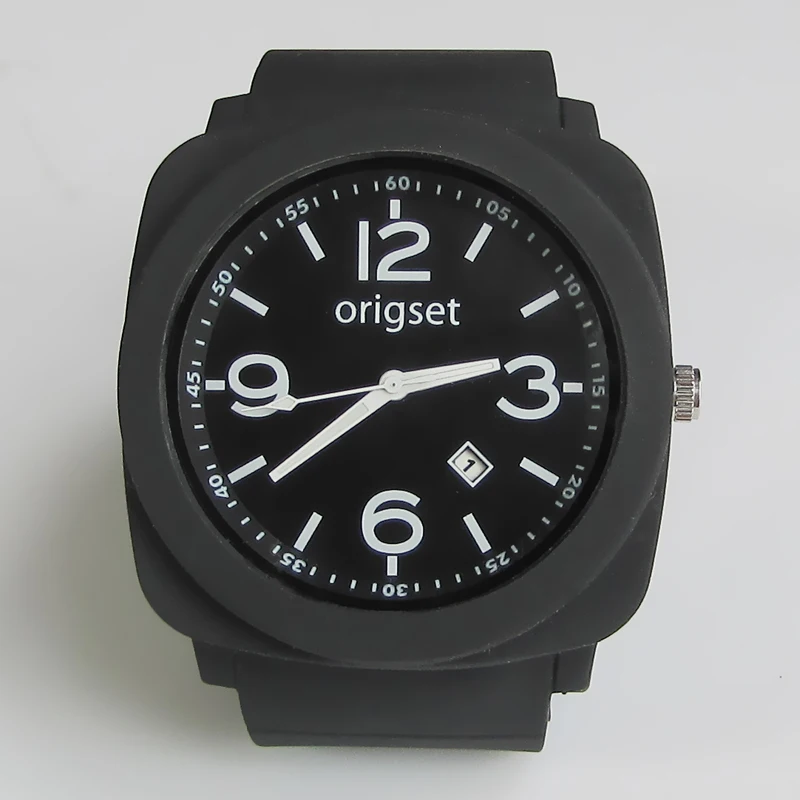 Силиконовый резиновый спортивный мужской японский часовой механизм lense из