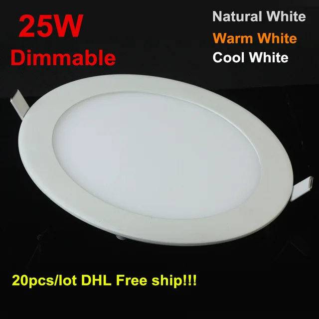 DHL Free Shipping 20pcs/lot Led Panel ceiling Light 3W 4W 6W 9W 12W 15W With Adapter AC85-265V Ulthra thin