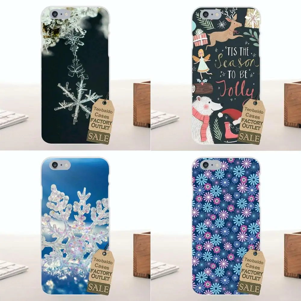 2017 Новый год Снежинка бренд новейший Рождество для Apple iPhone 4 4S 5 5C SE 6 6S 7 8 Plus X LG G4 G5 G6
