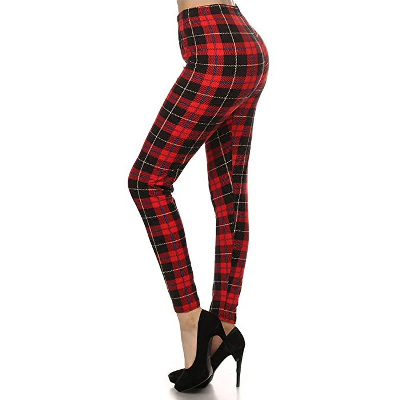 

LJQlion Women Ultra Soft Printed Leggings Yoga Pants Lady Lattice fitness Legging Sport Women Gym Leggings