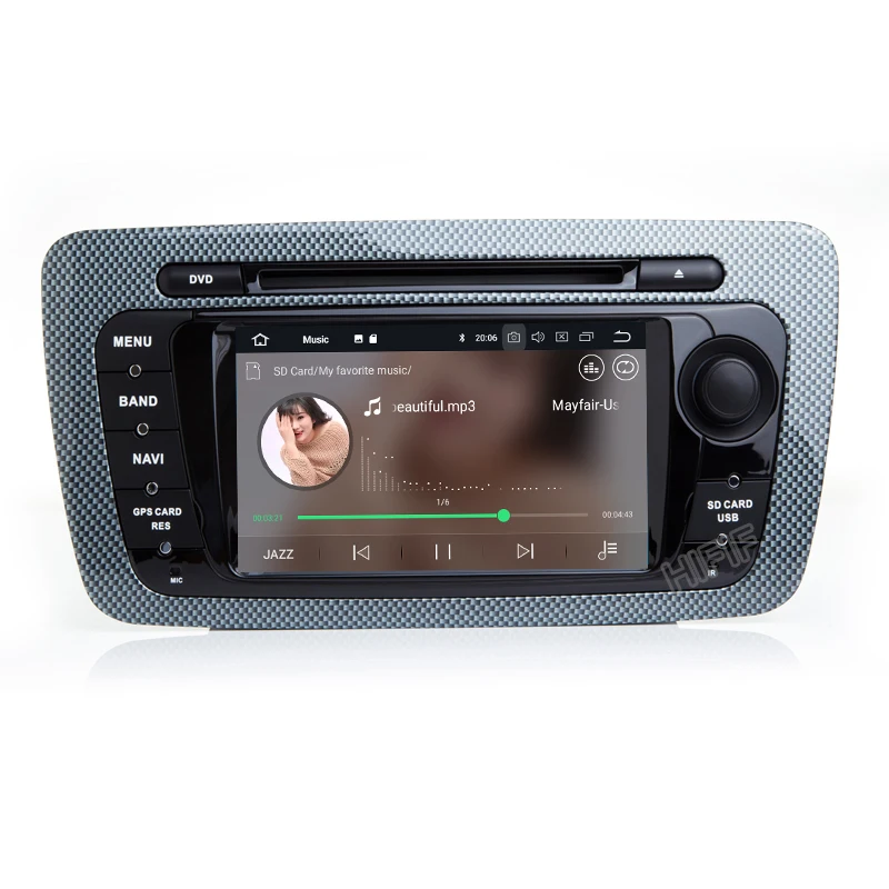 Автомобильный DVD мультимедийный плеер IPS DSP 2 Din Android 10 для Seat Ibiza 2009-2013 GPS-навигация