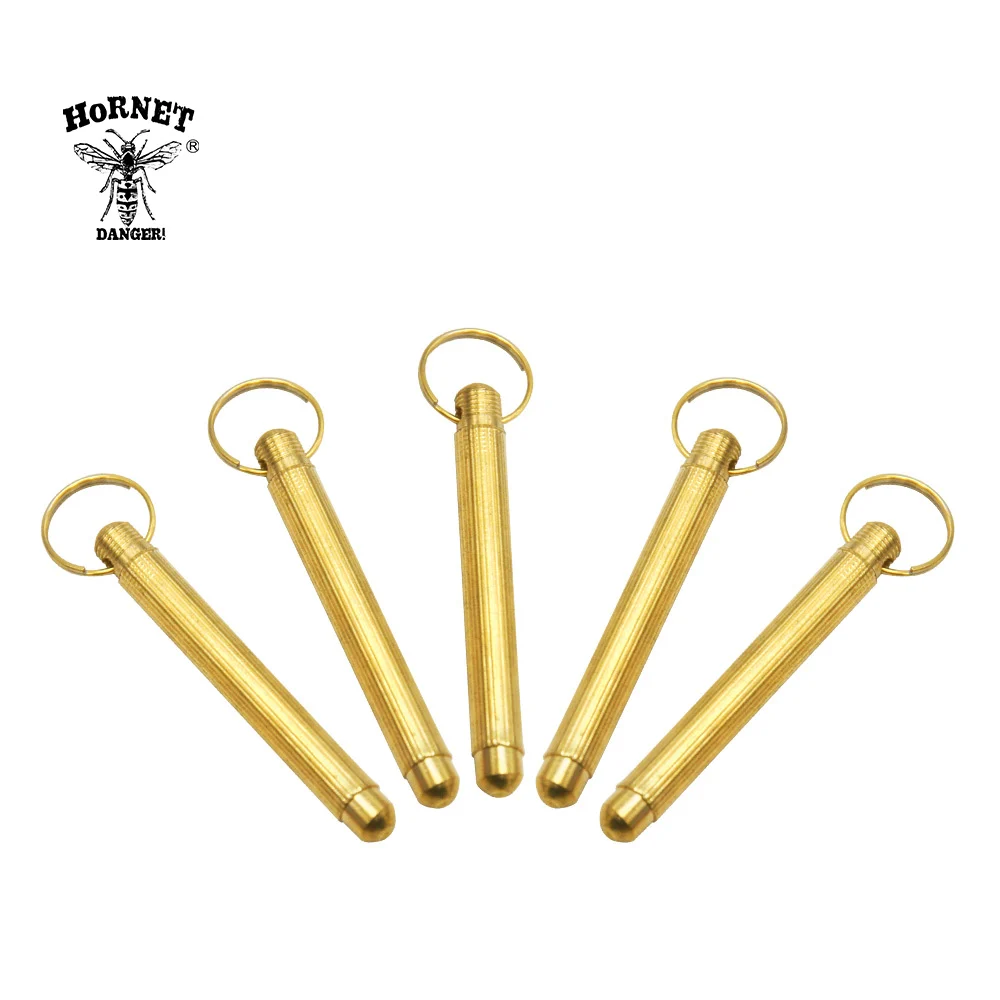 Золотая латунная ложка для табака HORNET Sniffer Snorter Powder Hoover Hooteer Metal Snuff Tobacco Pipe Shovel Key Chain