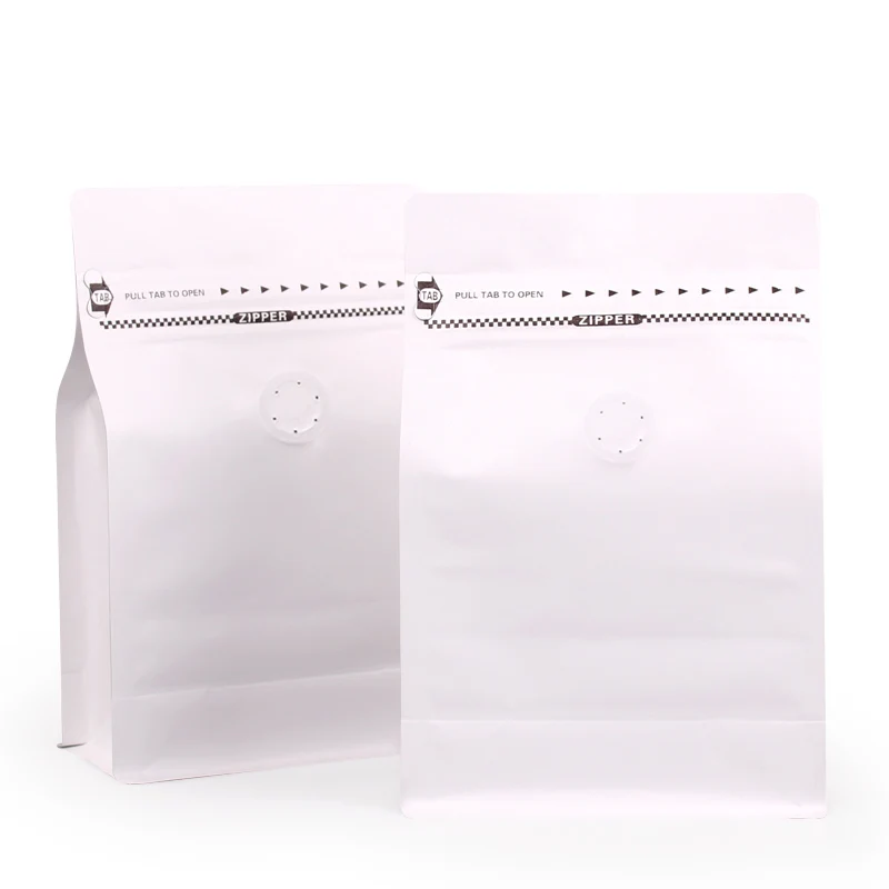 100pcs half pound white kraft paper Lamination aluminum foil ziplock packaging bag coffee side sealed zipper with valve | Дом и сад