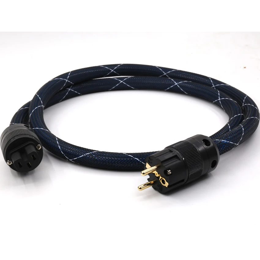 Сетевой кабель Hifi P111 OCC с посеребренным покрытием европейская версия питания