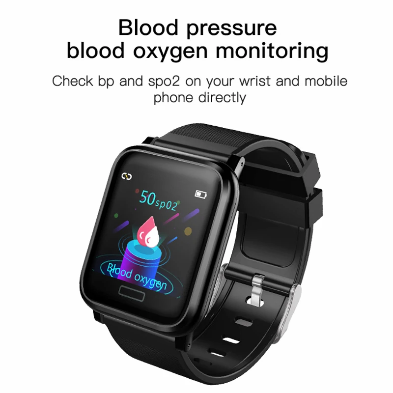 Sport Smart Watch Call Reminder Heart Rate On Wrist Waterproof Blood Pressure Men Women for Xiaomi Samsung | Электроника