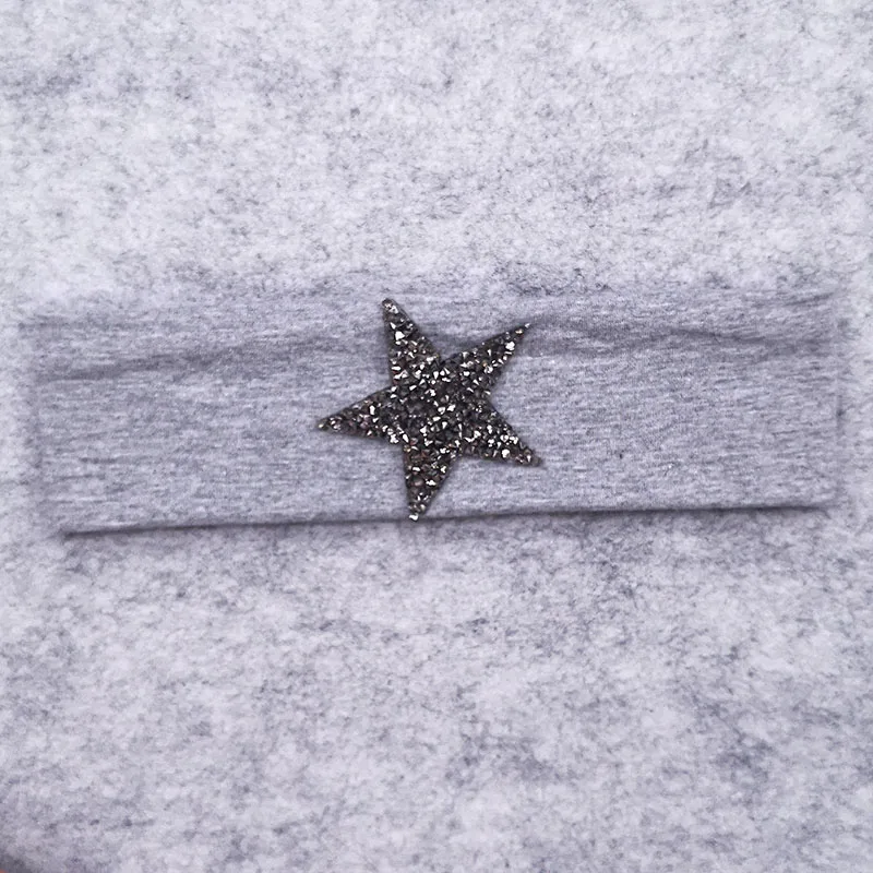 light gray2 G Повседневные Летние обруч со звездой для маленьких девочек, мягкие хлопковые повязки для волос, аксессуары для детей, детские школьные подарки, Прямая поставка - Цвет: light gray2 G