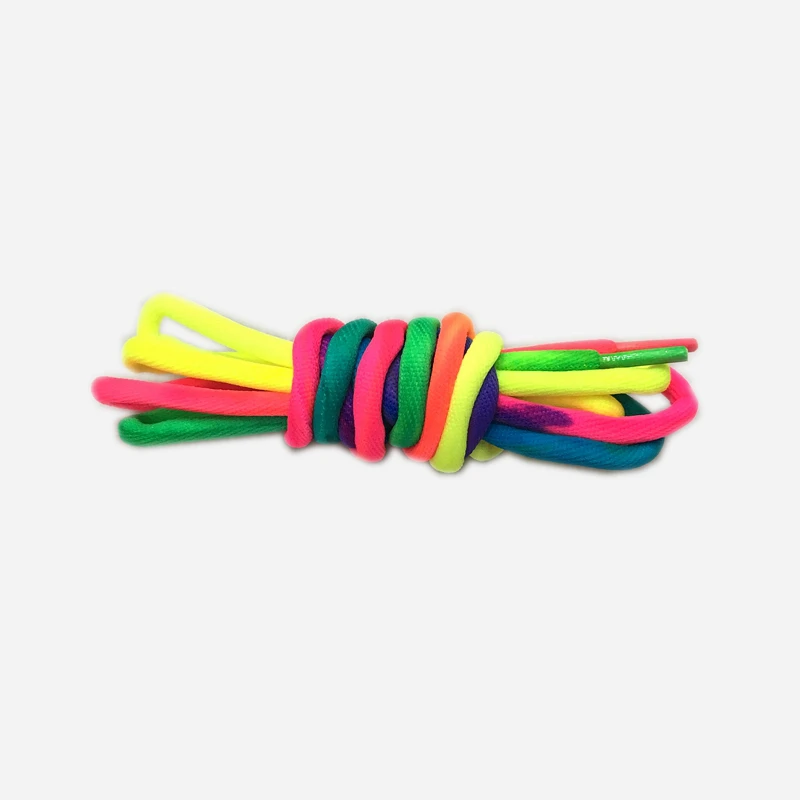 1 Pairs Rainbow Shoelaces Round Sneaker Shoe laces Fashion Colorful ShoeLace For All Shoes 100CM 120CM Strings YC-1 images - 6