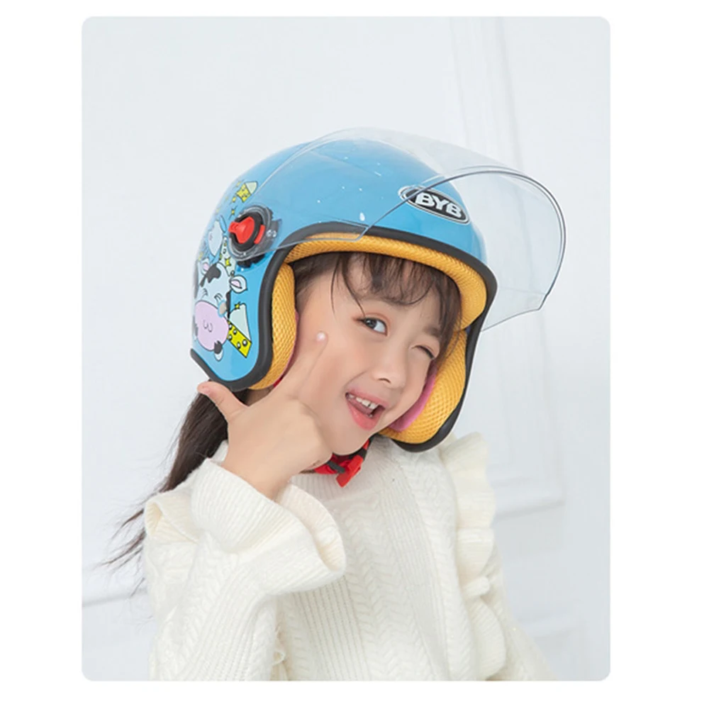 

Children's Motorcycle Helmet Light Crash Hemelt Kid Cartoon Comfort Chopper Darling Miss Sister Moto Helmet For Motorcycle
