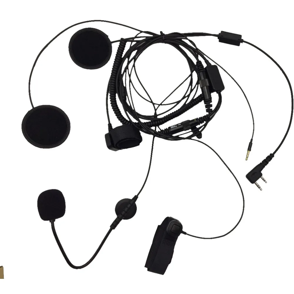 Мотоциклетный полузакрытый шлем гарнитура микрофон 3.5mmK1 вилка MIC HF 3.5L + K1 для Walkie