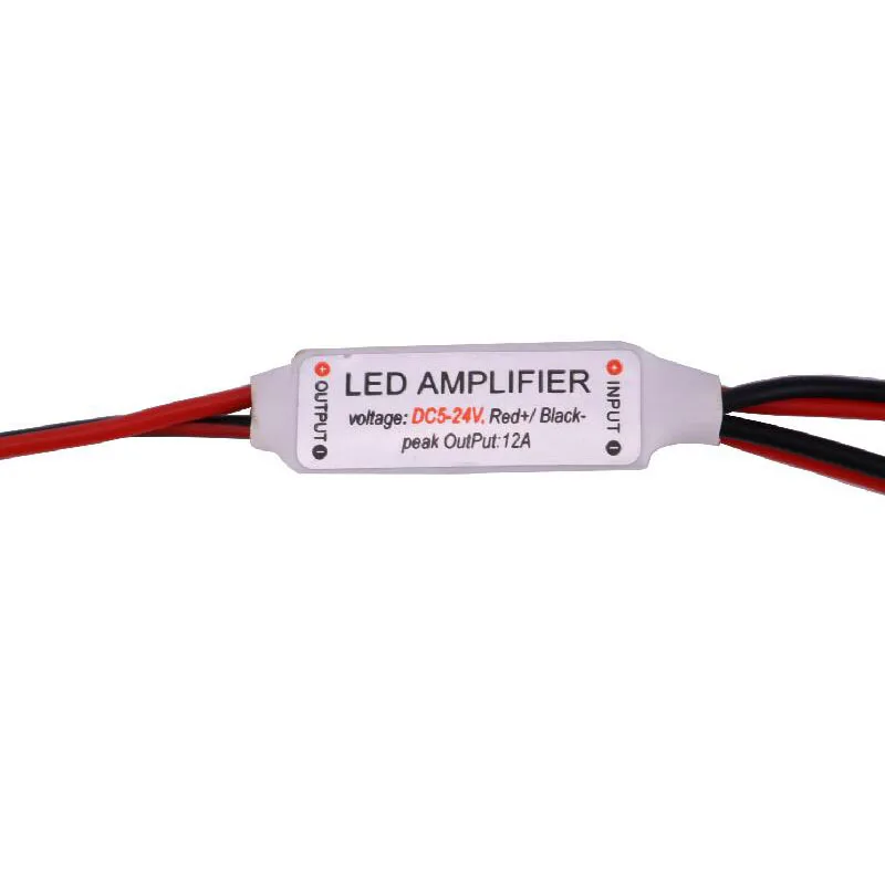 Мини светодиодный Усилитель для DC 12V 24V smd 3528 5050 5630 одноцветная Светодиодная лента