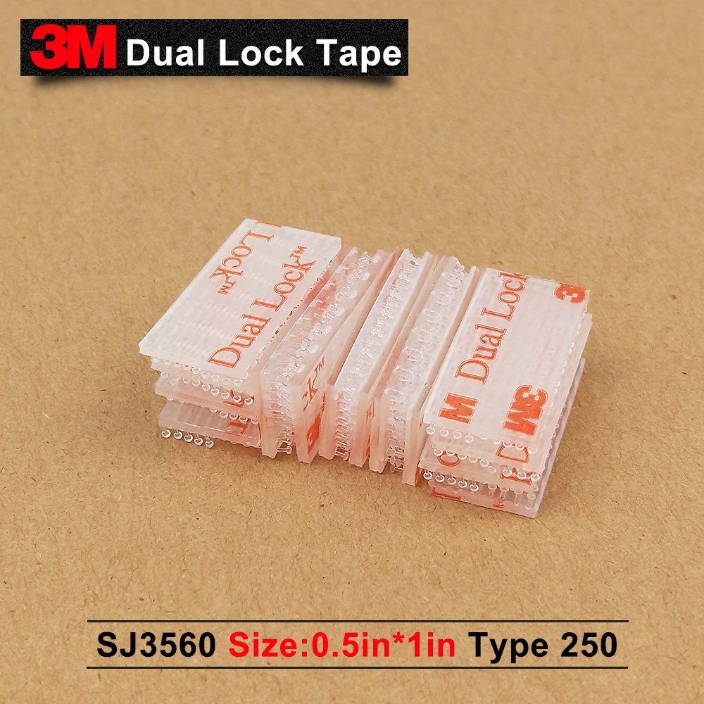 3M SJ3560 Clear Reclosable Fastener self adhesive tape 1in*0.5in*1000pcs/5% off if 2lots or more/We can offer any size | Обустройство