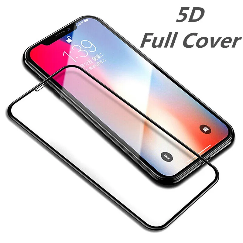 5D Защитное стекло для iphone X XR XS Max полное покрытие Защита экрана iPhone 7 8 6 6S Plus