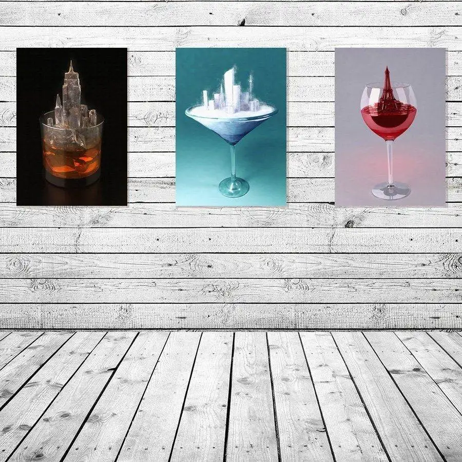 Ice Sculptures In Teacups HD Print Canvas Paintings Wall Artwork Prints Picture Home Decor for Living Room | Дом и сад