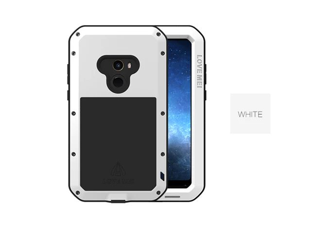 Белый Любовь Мэй Горилла стекло металлический водостойкий Чехол для Xiaomi Mi X 2 S противоударный чехол для Xiaomi Mi Mix 2 крышка Капа чехол для телефона 5,99 - Цвет: Белый