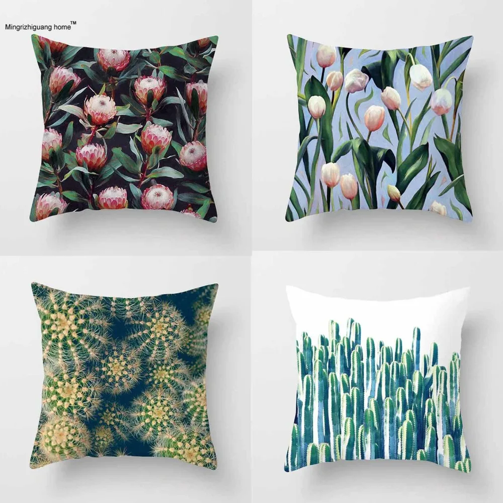 1 шт. декоративная наволочка для подушки с рисунком цветов | Дом и сад