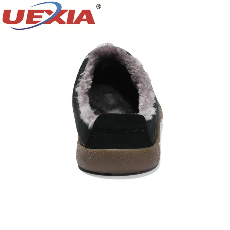 UEXIA хлопок мягкие тапочки Для мужчин Крытый \ теплые на плоской подошве унисекс