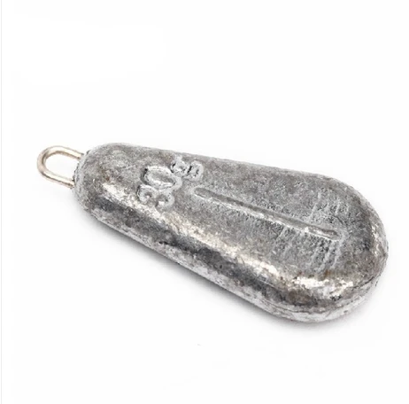 

HOT ! Free shipping 10pcs Weight 30g flat drop water fishing lead sinker