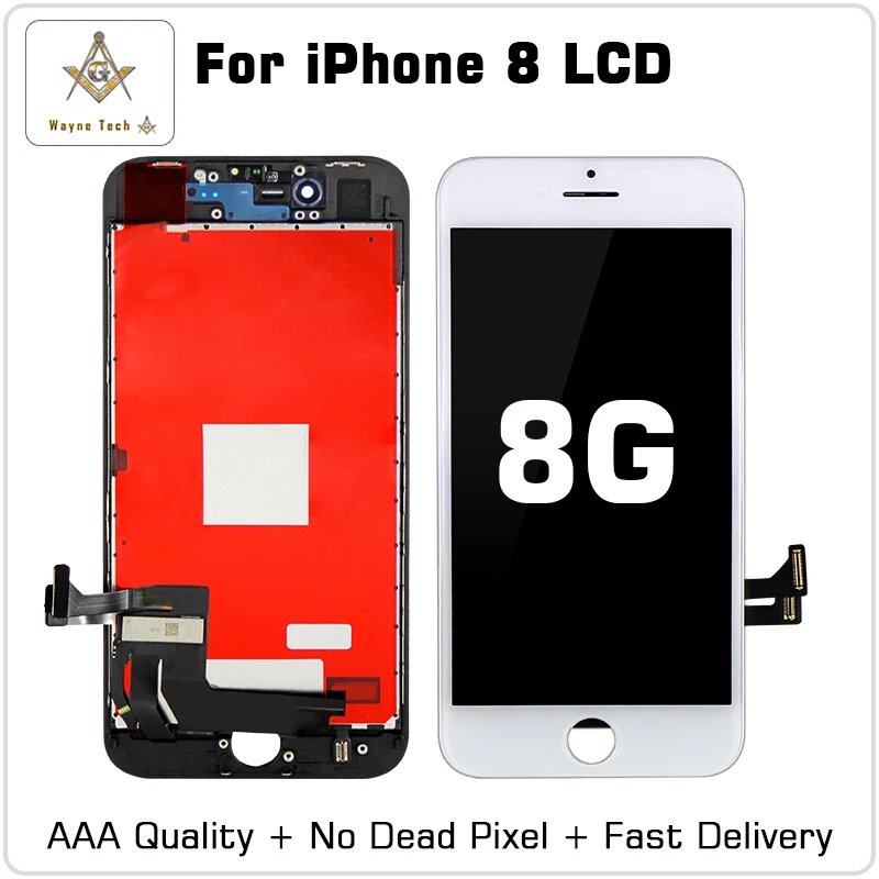 10 шт./лот отличное качество ЖК дисплей без битых пикселей для iPhone 8 8G Дисплей