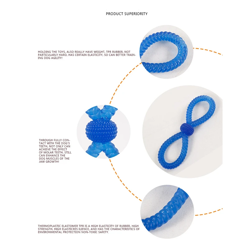 

Rubber Dog Toy Interactive Training Chew Toys Bite Toys for Dogs Pet Chew Toy Puppy Teething Brush for Doggy Pets Supplie