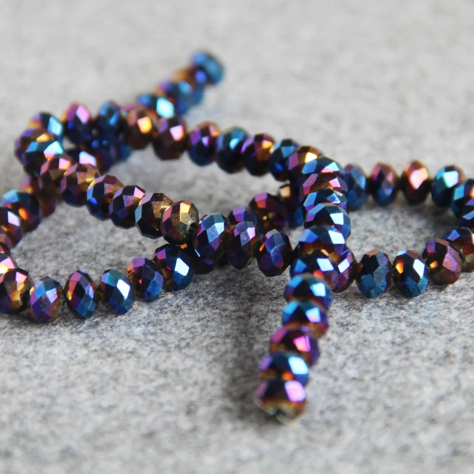 Beautiful Faceted light Purple AB+ colorful glass Crystal beads loose Accessory Parts 15inch DIY Jewelry making design wholesale | Украшения