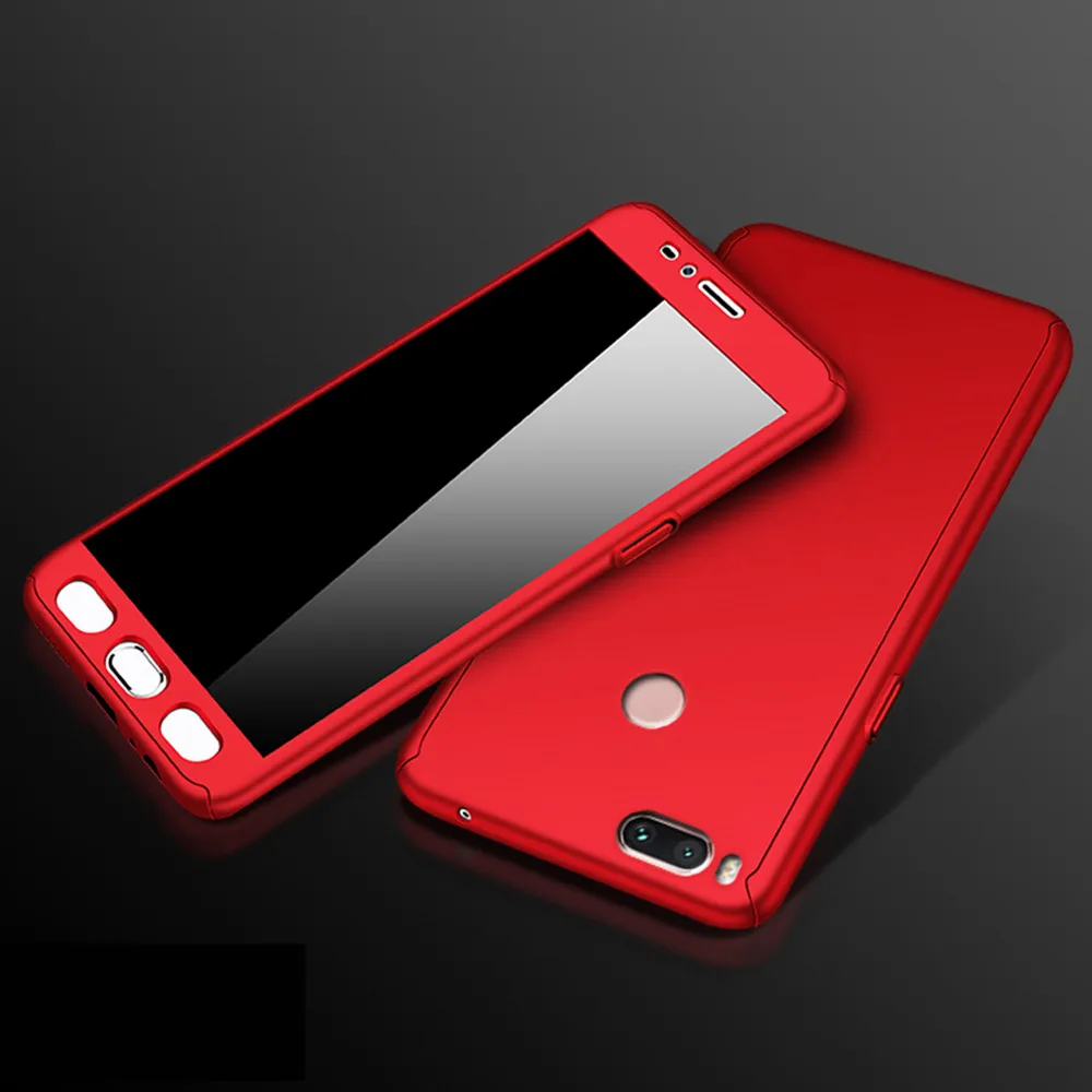 360 Protective Case For Xiaomi 5X Redmi 3S 4X Note4 Note4X Tempered Glass Front Back Cover Full Body Coverage Protection Shells |