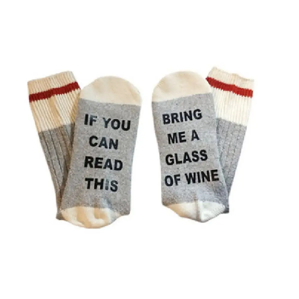 DSstyles 1 Pair Unisex Four seasons universal letters embroidered cotton tube socks wear non-slip breathable casual sports | Мужская