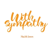 with sympathy phrase metal cutting dies diy scrapbooking embossing paper cards making crafts supplies new 2019 diecut