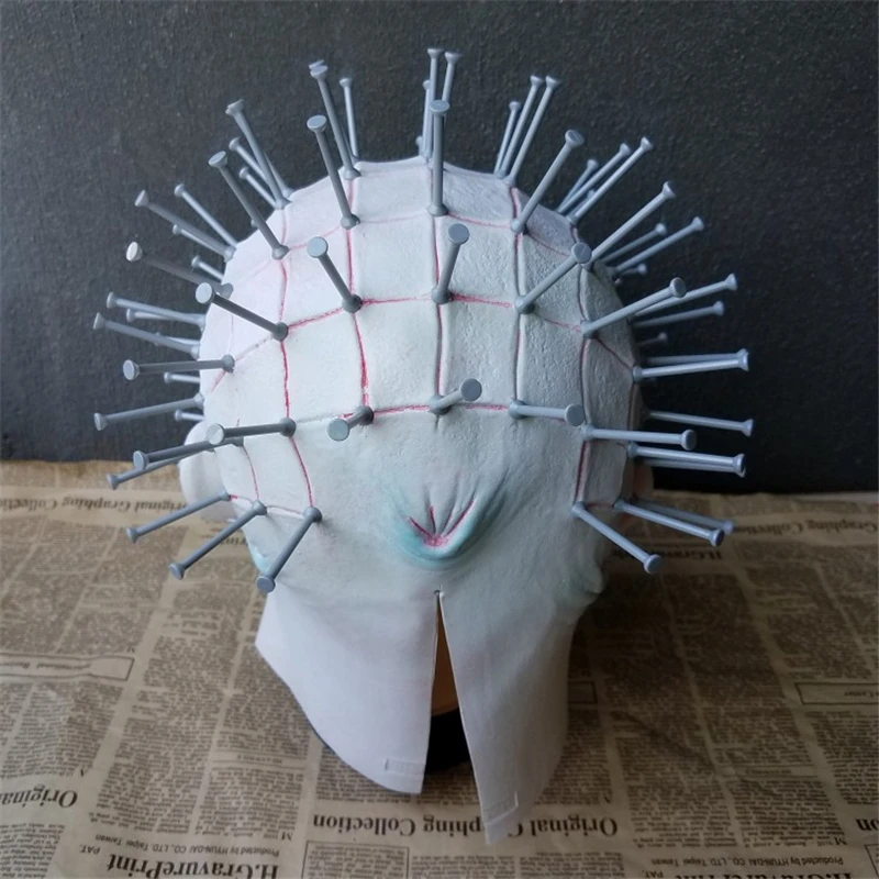 Хэллоуин зеленая латексная маска Hellraiser ужас ролевые игры лица для ногтей