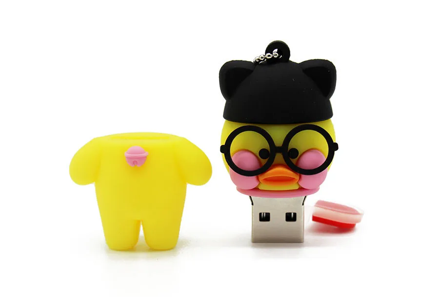 Текстовый мне милый мультфильм кафе mimi утка стиль Флешка 4G 8G 16G 32G Usb 2,0 Usb флэш-накопитель