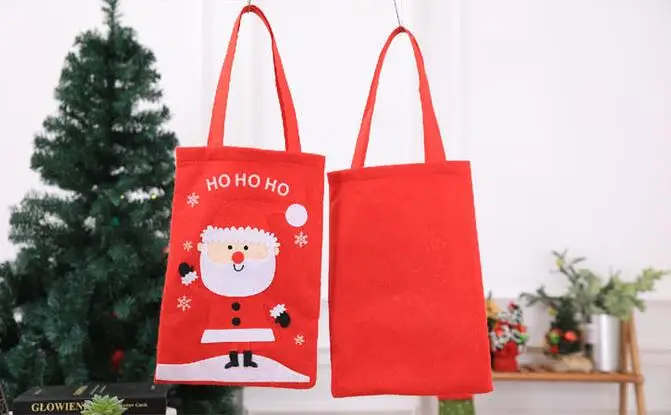Freeshipping 2018 Christmas New Santa Claus Gift Bags Merry Candy 10pcs |