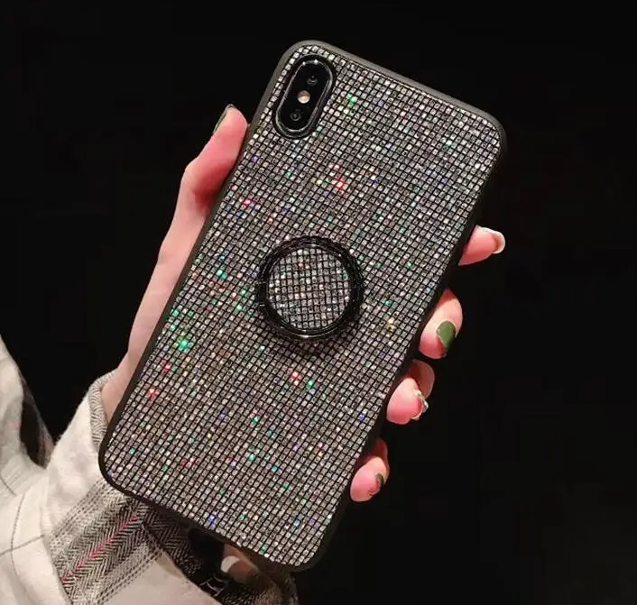 black ring Чехол-подставка с кольцом для Xiao mi redmi note 8 mi 8 se mi x 2s mi x 3 mi 5x 6x A1 A2 mi 9 - Цвет: black ring