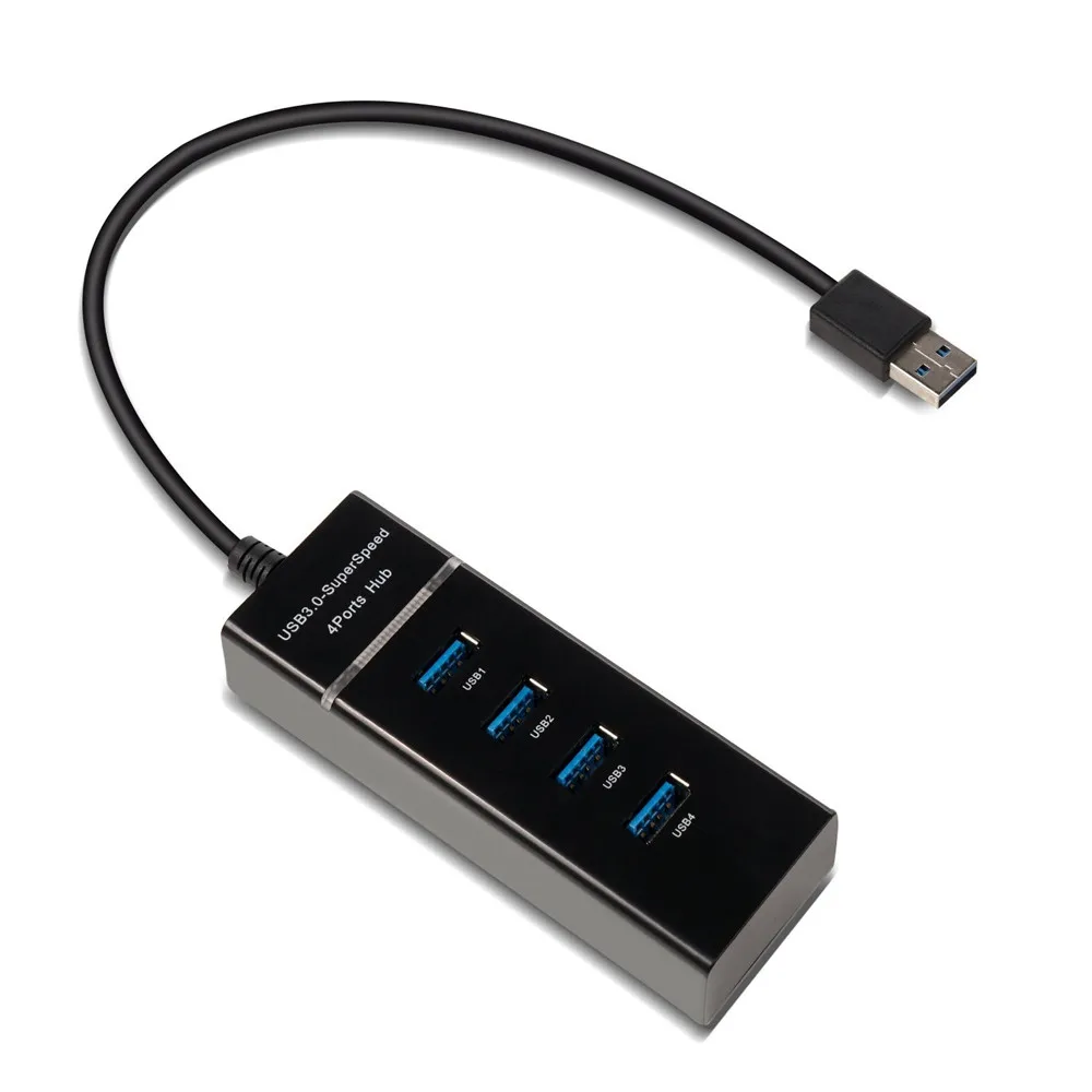 Ультратонкий портативный USB разветвитель 4 порта 3 0 со светодиодсветильник