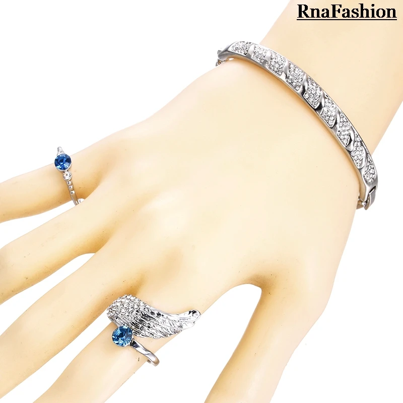 RNAFASHION ювелирные изделия Австрия Кристалл Ювелирные наборы Серги браслет