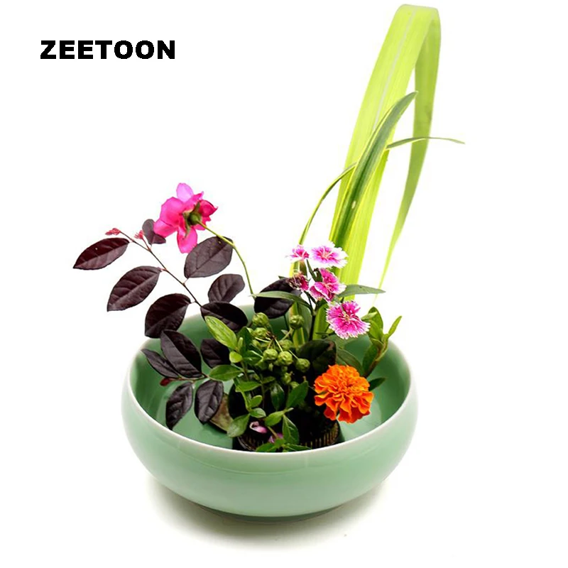 Цветочная композиция в японском стиле из селадона креативная ваза Ikebana для воды