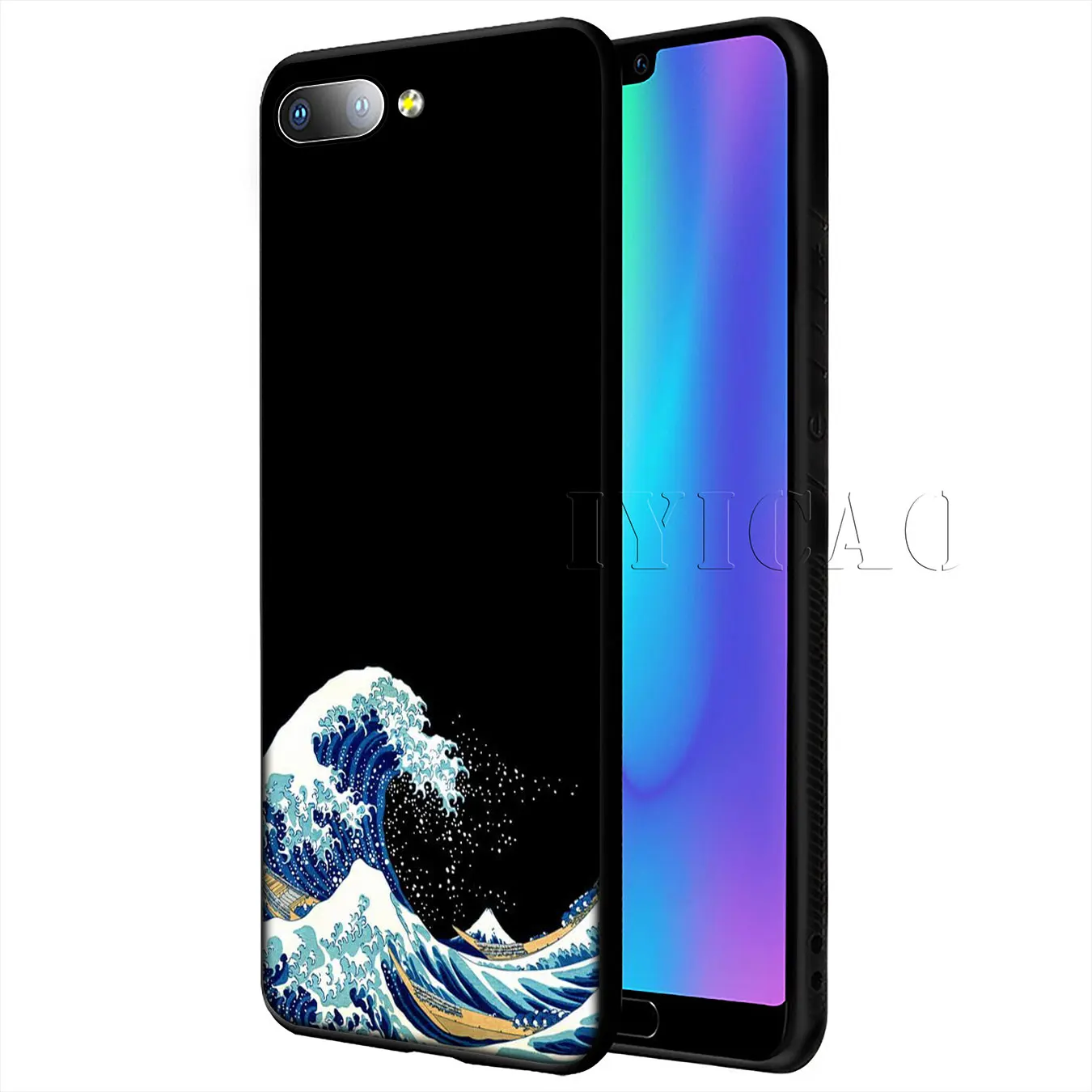 IYICAO The Great Wave Off Kanagawa Soft Case for Huawei Y9 Y7 Y6 Prime 2019 Cover Honor 20 8C 8X 8 9 9X 10 Lite 7C 7X 7A Pro |