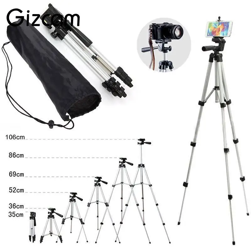 Gizcam профессиональная Складная Выдвижная алюминиевая мини штатив подставка для