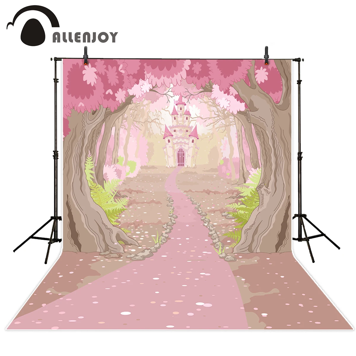 

Фон для фотосъемки Allenjoy, оригинальные дизайнерские фоны для новорожденных с изображением розового дерева замка и тропы