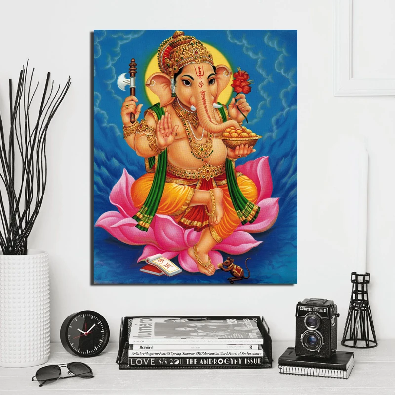 Ganesha индуийский Бог холст картина печать гостиная украшение для дома современные