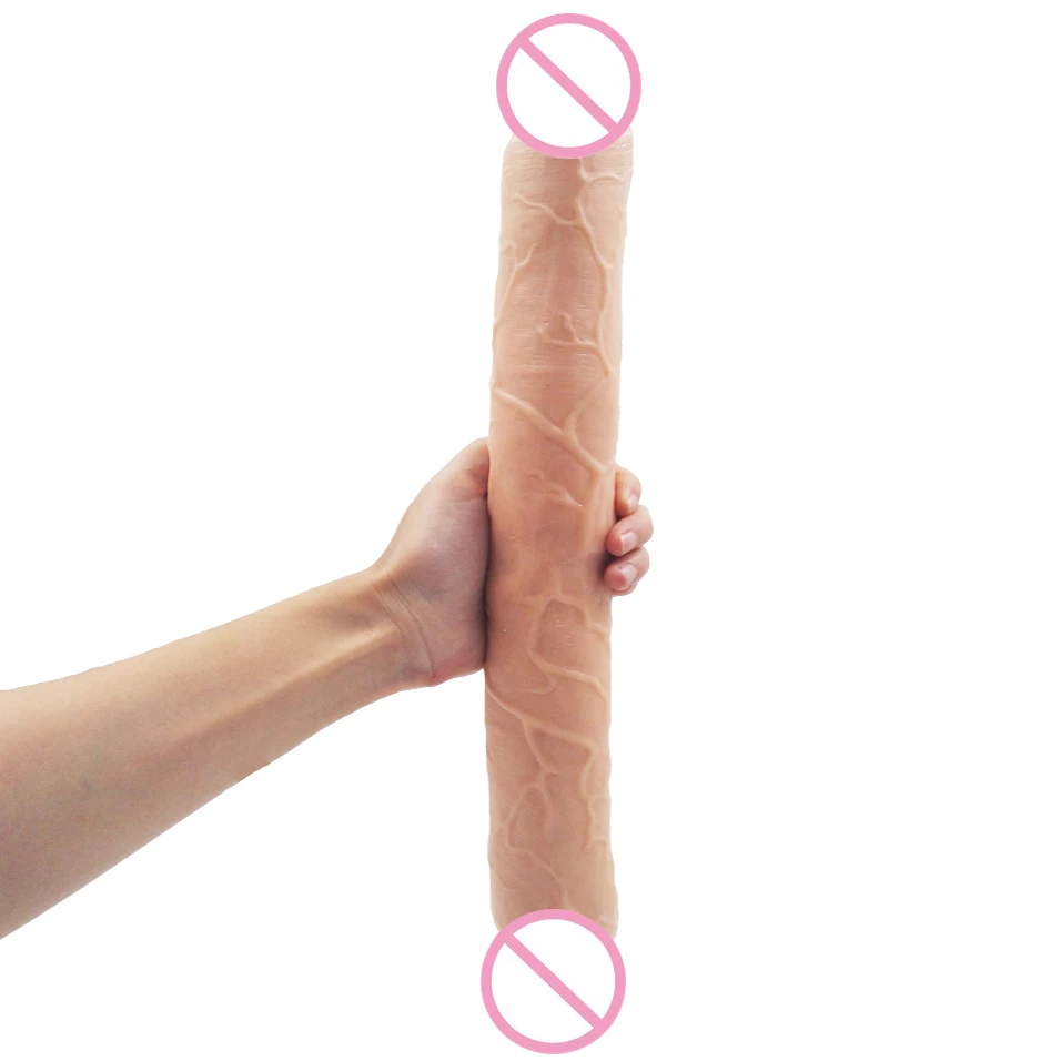 Силиконовый двойной фаллоимитатор camaTech 45 см супер длинный дилдо большой Гибкий