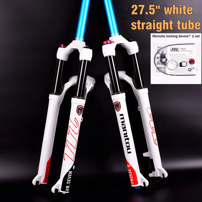 Велосипедная вилка Manitou R7 PRO, 26, 27,5 дюймов, для горного велосипеда MTB, воздушная вилка, матовая черная подвеска, pk Machete COMP, Marvel,, 1560 г - Цвет: Straight remote WT27