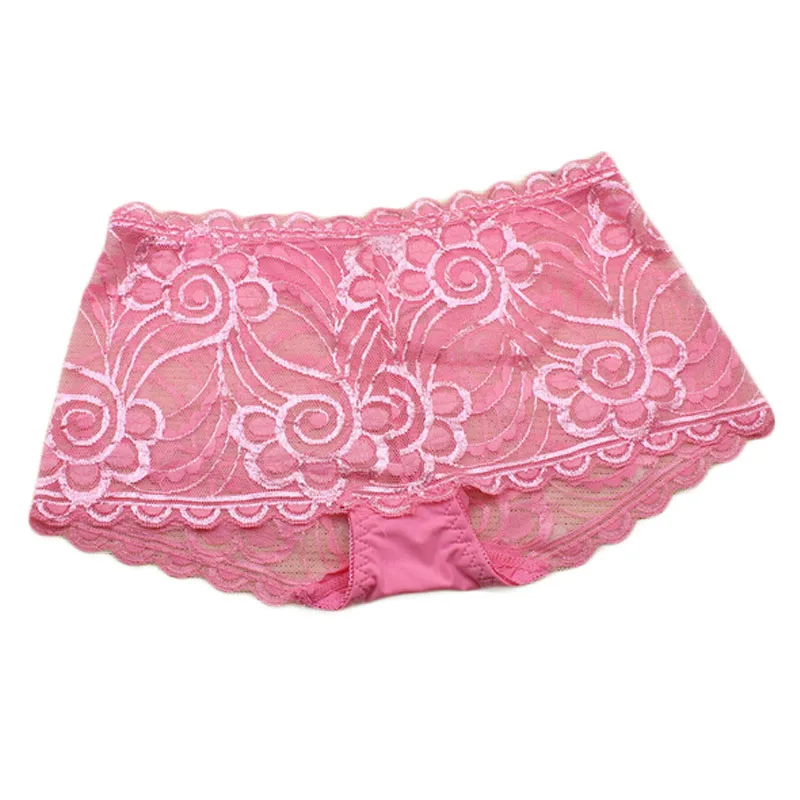 

Embroidery Floral Ropa Female Lace Pants Boxers Sexy Lingerie Low Waist Charming Erotic Underpants Good Quality Hot Sale BC101