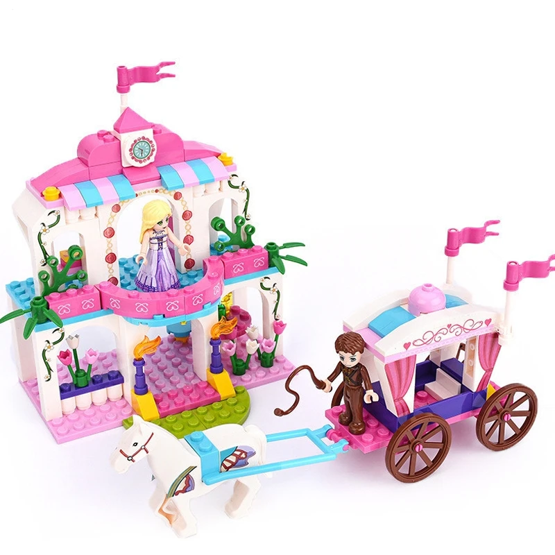 Для девочек серия Alice Princess строительные блоки фигурка друзей КОРОЛЕВСКАЯ КАРЕТА