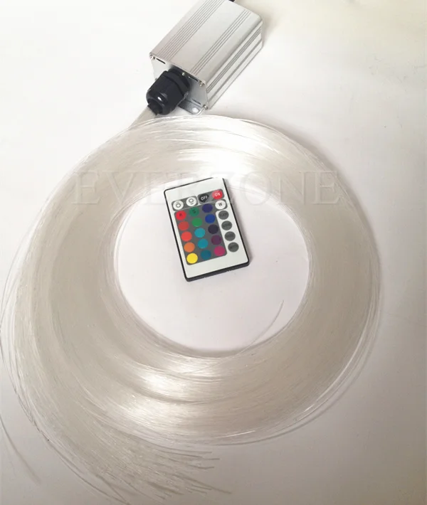 

5 Вт RGB светодиодный волоконно-оптический Звездный потолочный комплект 100 шт. 0,75 мм 3 м с пультом дистанционного управления