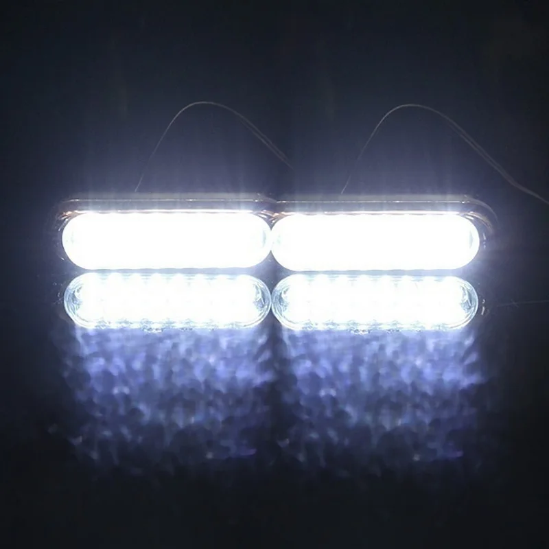 2w 2xcar Truck Van Time Running Fog White 16 Led Light Lamp 12v 160lm