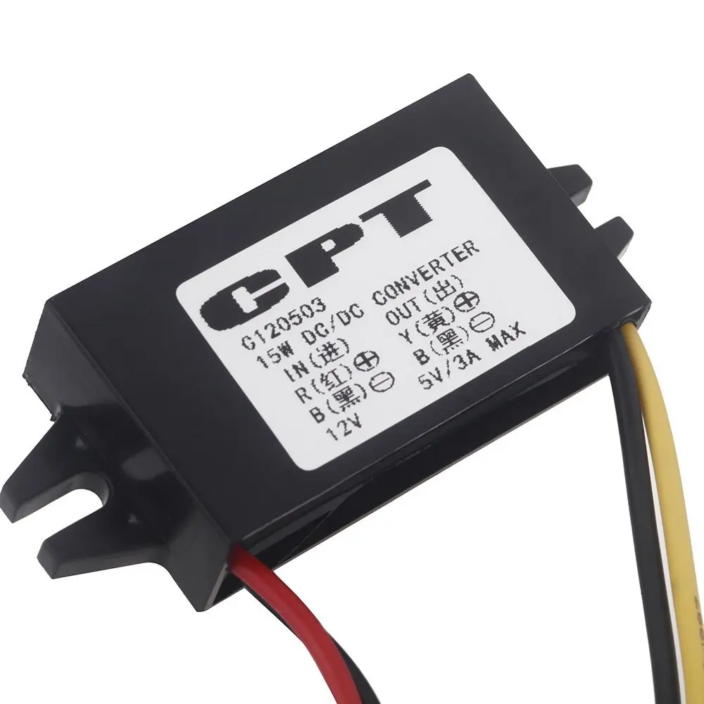 IMC горячий DC / преобразователь Регулятор 12V понижающий до 5V 3A 15W Автомобильный
