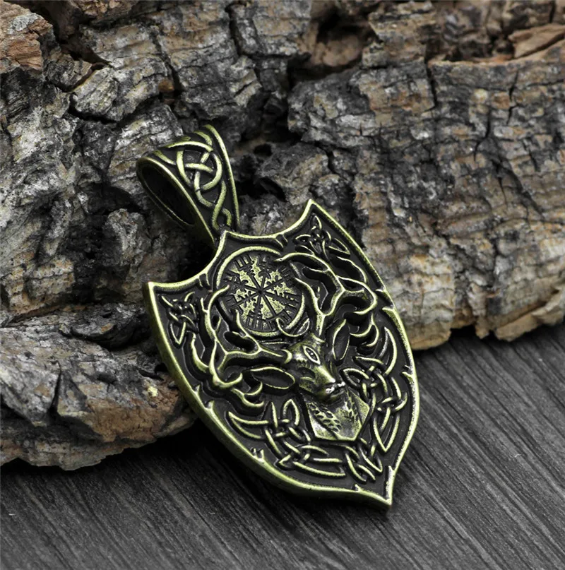 MCSAYS норвежский викинг Для мужчин s Jewelry рога амулет Odin золото/Серебристые Цвет
