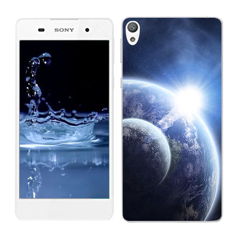 01 Мягкий чехол из ТПУ для Sony Xperia E5 f3311 f3313, мягкий силиконовый чехол с изображением земли и Луны, чехол для телефона для Xperia E5 E 5 Fundas - Цвет: 01