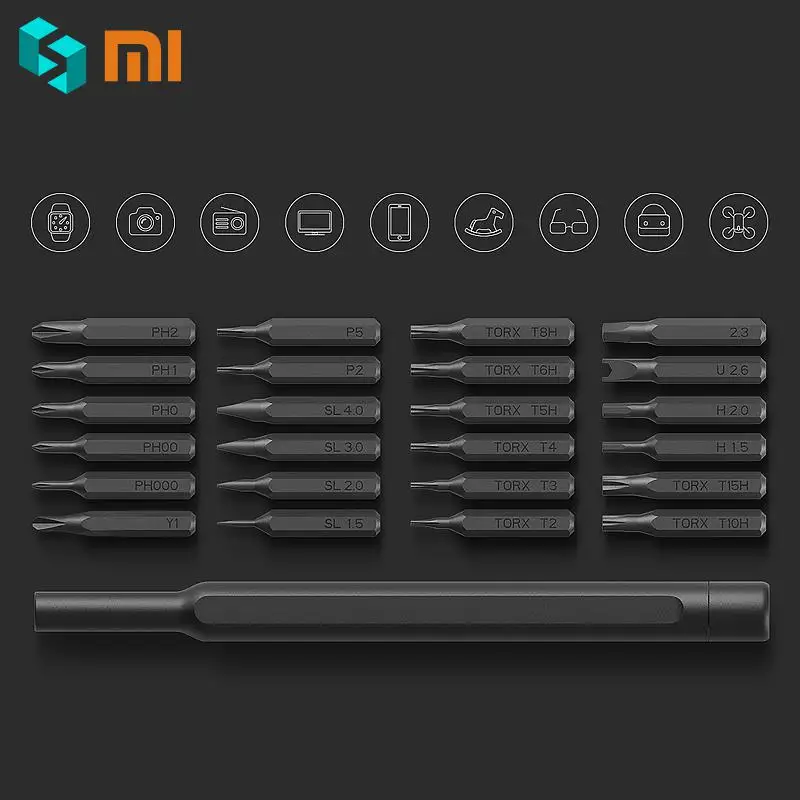 Оригинальный Xiaomi Mijia инструменты Wiha 24 В 1 Точная отвертка комплект 60HRC магнитные