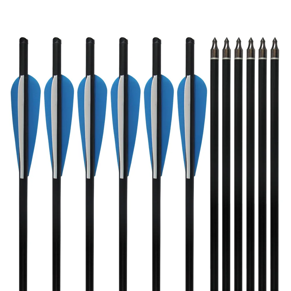 

Hunting Crossbow Bolt 17"/20" /22"Arrows Crossbow Aluminum Arrows with Half Moon Nock and Replaceable Tips
